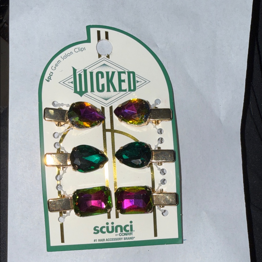 Scunci Wicked Gem Salon Clips - Green And Purple 25$